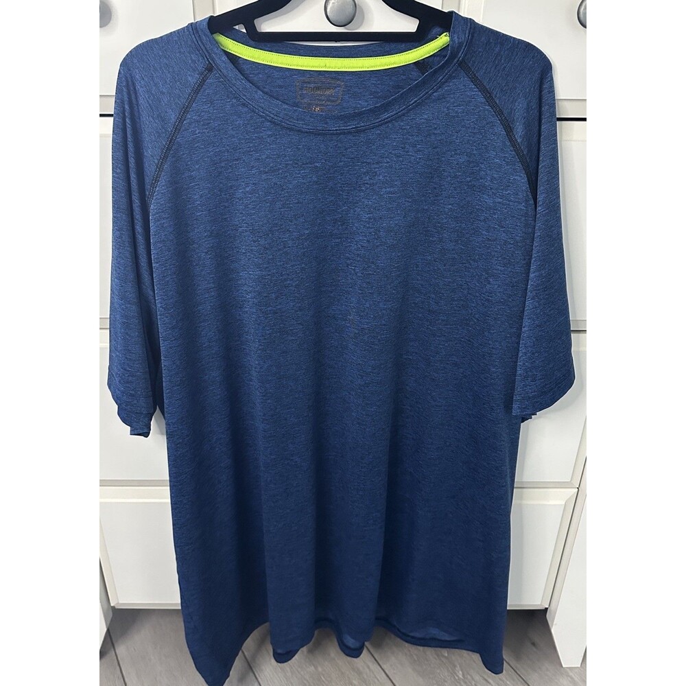 The Foundry Supply Co. Mens 3XLT Blue Performance T-Shirt Crew Neck Big Tall